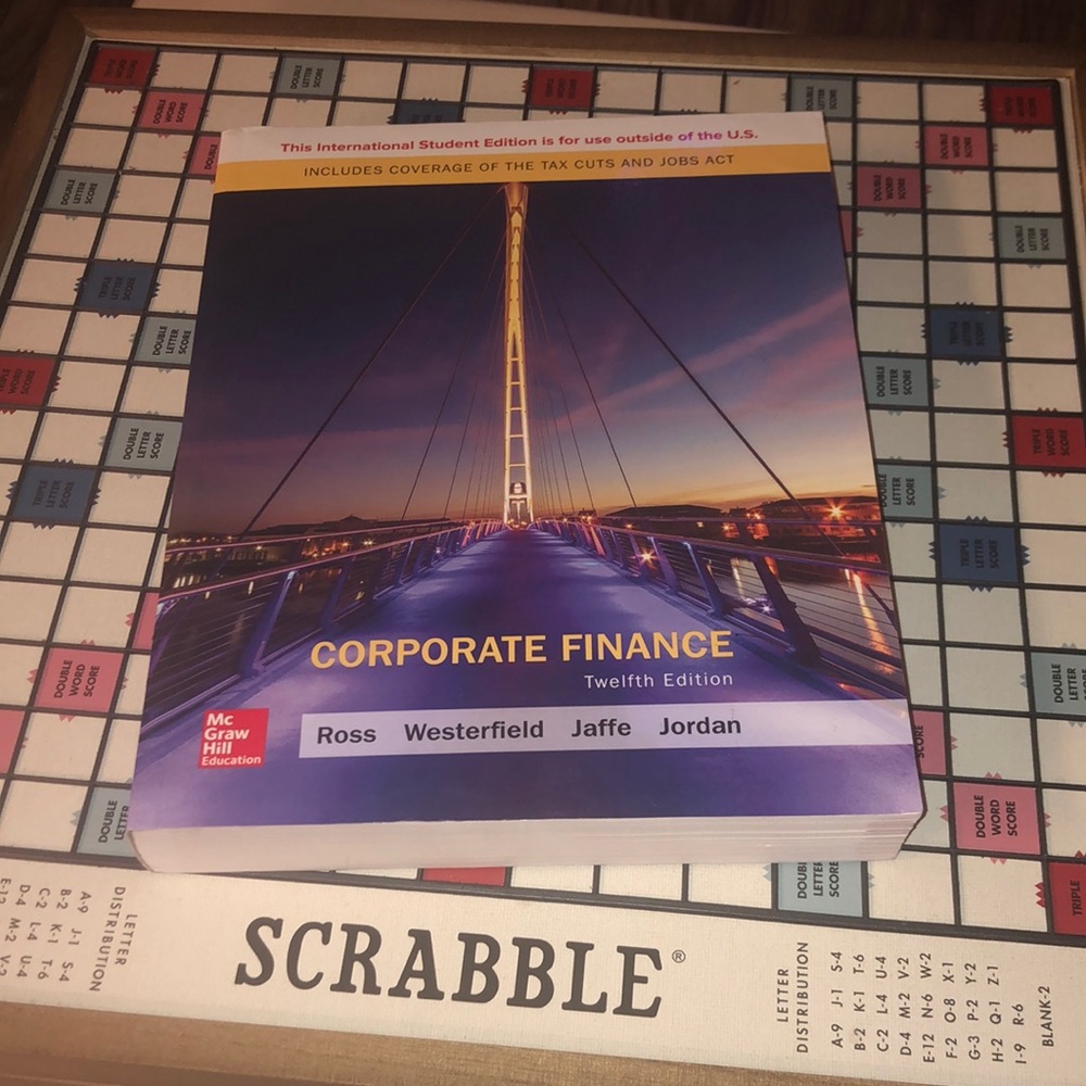Corporate Finance Book  

ISBN: 9781260091878